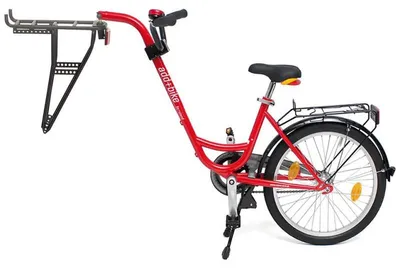 Immagine prodotto di Rimorchio aggiuntivo + bicicletta Roland rosso, 20", senza cambio con ruota libera