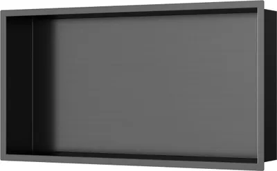 Produktbild von SAT Aurum Duschnische Edelstahl 304 Montage ohne Bohren 30x60 cm, Gunmetal gebürstet