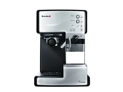Produktbild von Breville PrimaLATTE, Espressomaschine, 1,5 l, Kaffeepad, Gemahlener Kaffee, Schwarz, Edelstahl
