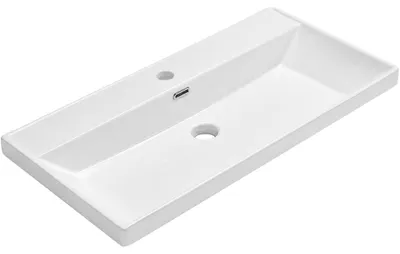 Obrázek produktu pro Umyvadlo keramické Viano - nábytkové - bílá lesklá - 100,9x46,2 cm