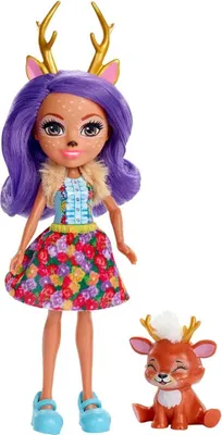 Produktbild von Mattel FXM75 - Enchantimals - Puppe mit Tierfreund, Danessa Deer und Sprint