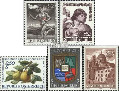 Produktbild von Briefmarken Österreich 1972 Mi 1392,1393,1394,1401,1402 (kompl.Ausg.) postfrisch Sondermarken