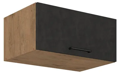 Produktbild von Vigo Aufsatzschrank Hochschrank 80 cm Eiche Lancelot Matera Grau Küchenzeile