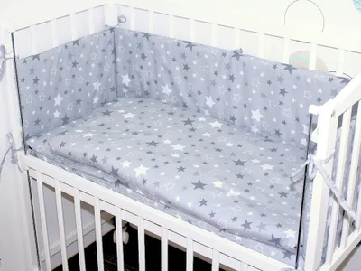 Produktbild von Baby Bettwäsche für Beistellbett 40x90cm Set mit Nestchen Spannbettlaken 6 teilig - D09