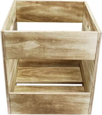 Produktbild von Muziker Self-Assembly Plywood Record Storage Case Box für LP-Platten Natural