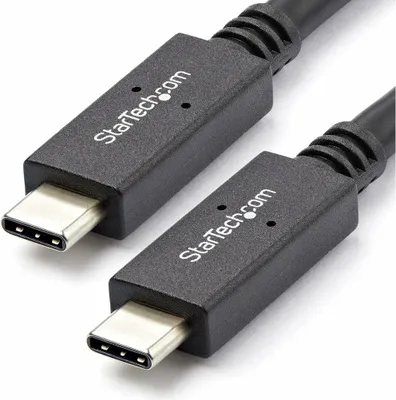Produktbild von StarTech.com 1m USB-C Kabel, USB 10Gbps, 100W (5A) Power Delivery, 8K 60Hz / 4K 144Hz DP Alt Mode, USB-IF- - Thunderbolt-Kompatibel, 1 m, USB C, USB C, USB 3.2 Gen 2 (3.1 Gen 2), Stecker/Stecker, Schwarz