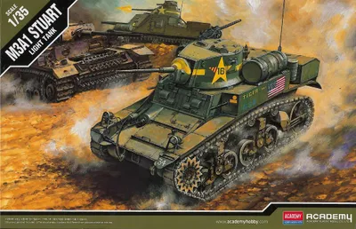 Productafbeelding van Modelbouwpakket: Amerikaanse M3A1 Stuart lichte tank (1:35)