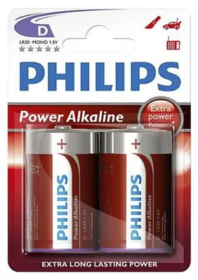 Image de Pile alcaline Philips Power LR20P2B/10