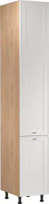 Produktbild von Küche Hochschrank 40 cm Küchenblock Küchenschrank Sorento D40SPWN, Weiß/Sonoma Eiche
