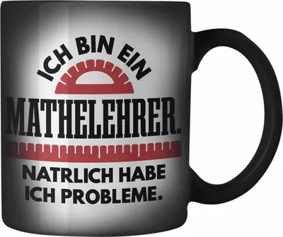Produktbild von Trendation - Mathelehrer Farbwechsel Zauber-Tasse Mathematiker Farbwechsel Zauber-Tassen mit Spruch Lustig Karabiner Farbwechsel Zauber-Tasse Edelstahl Geschenk Mathe Lehrer Sprüche (Schwarz)