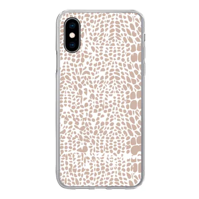 Produktbild von MuchoWow® Handyhülle Schutzhülle Hülle für iPhone X Tiermuster - Rosa - Schlange Silikon Softcase Handy Hülle - Handyhülle