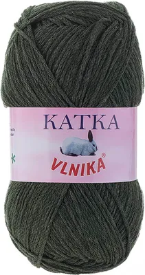 100g Strickgarn Katka Unifarben 80% Baumwolle 806 grüngrau