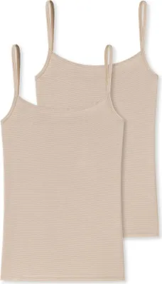 Produktbild von Schiesser Damen 2 er Pack Spaghettitop Gr. 40  sand