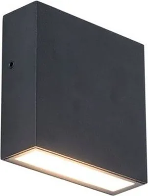 Zdjęcie produktu dla Kinkiet zewnętrzny LED GEMINI czarny 9,2W Ciepła biel 800lm aluminium wym:11x11x3,8cm IP54 Lutec