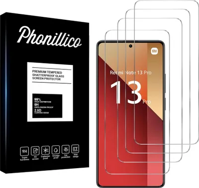 Obrázok produktu pre Tvrdené sklo pre Xiaomi Redmi Note 13 Pro 4G [4 ks] Ochranné sklo Fólia proti poškriabaniu odolná Phonillico®
