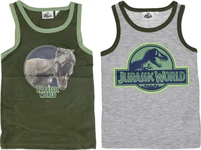 Zdjęcie produktu dla Jurassic World kamizelka podkoszulek 2-pak 100% bawełna bielizna 122/128 cm