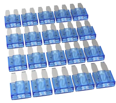Obrázok produktu pre AUPROTEC Micro 2, ploché poistky pre automobily, 15A, modré, 20 kusov