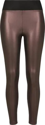 Obrázek produktu pro Dámské leginy Urban Classics Ladies Faux Leather High Waist Leggings redwine - 3XL