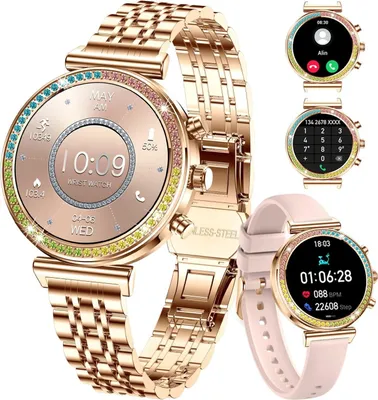 Produktbild von für Damen, 1,27 HD-Bildschirm, Bluetooth Anrufe Fitness Tracker Sport Damen für Android iOS Handys, Herzfrequenz/Schlafmonitor/IP67 Wasserdicht
