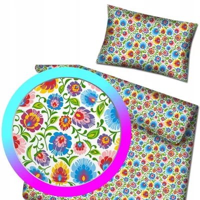 Produktbild von Designpremium Folklor Blumen Bettwäsche 100x135 cm