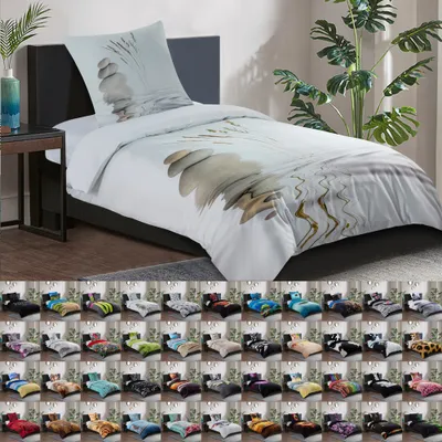 Produktbild von SANILO® Bettwäsche 135x200 cm, 100% feinste Baumwolle, 2-teilig, Bettbezug, Kissenbezug 80x80cm - Balance