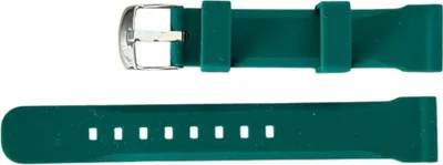 Image de Bracelet en silicone Buzzufy, vert foncé, 18mm avec boucle en acier inoxydable