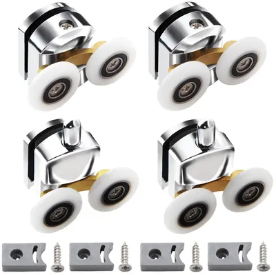 Produktbild von Set mit 4 Rollen für Duschkabinentüren und Glastüren
