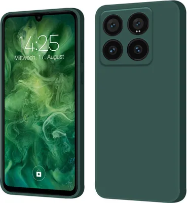 Produktbild von Hülle für Xiaomi 14 Pro Case Cover Bumper Silikon Softgrip Schutzhülle Farbe: Grün
