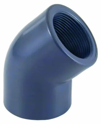 Image de Manchon coudé à 45° en PVC-U x IG 50 mm x 1 1/2" PN10