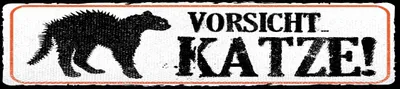 Produktbild von vianmo Blechschild 46x10 cm Vorsicht Katze