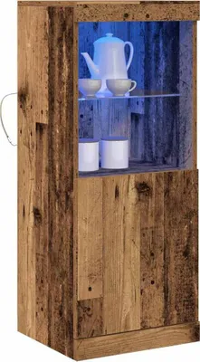 Image de vidaXL LED Sideboard Altholz 41 x 37 x 100 cm Holzwerkstoff