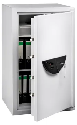 Produktbild von BURG-WÄCHTER WS Office 814 E FP, Frei stehend sicher, Schwarz, Hellgrau, Zahlenschloss, Elektronisch, Lesegerät für den Fingerabdruck, 174 l, Stahl, Flur