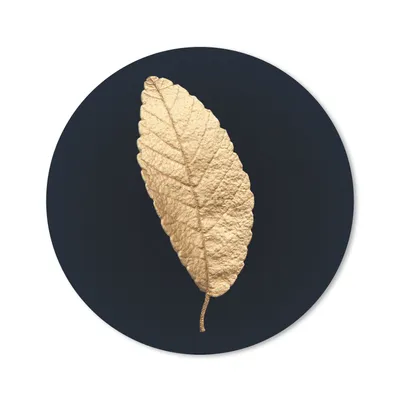 Produktbild von MuchoWow® Mauspad Mousepad Schwarz und Gold - Blätter - Schwarz - Pflanzen - Luxus 20x20 cm - Mousepads - Maus Mat - Pad - Mausunterlage - Schreibtischmatte