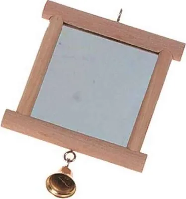 Image de Karlie Miroir avec clochette - Jouet pour oiseaux - bois/métal - 13x10 cm