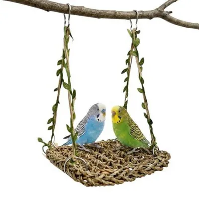 Image de Hamac en filet pour oiseaux de compagnie, jouet pour oiseaux, accessoire pour cage à oiseaux