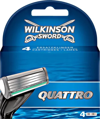 Produktbild von Wilkinson Sword Quattro 4 Klingen in einer Packung für Männer