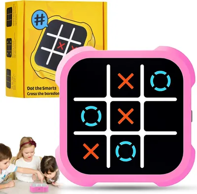 Produktbild von Tic Tac Toe Spiel, 3 in 1 Tragbar, Fidget Spielzeug, Für Kinder und Erwachsene, Geburtstagsgeschenk