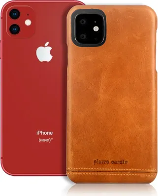 Zdjęcie produktu dla Etui Pierre Cardin na iPhone'a 11 z brązowym tyłem – prawdziwa skóra