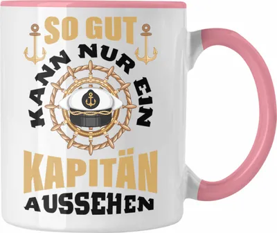 Produktbild von Trendation - Segeln Geschenk Tasse Segler Geschenkidee Segelboot Kapitän Kaffeetasse Kaffeebecher So Gut Kann Nur Ein Kapitän Aussehen (Rosa)