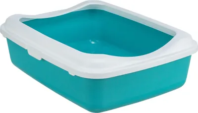 Produktbild von TRIXIE Katzentoilette Classic - türkis/weiß - 37 × 15 × 48 cm