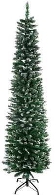 Produktbild von Schlanker Weihnachtsbaum mit 570 Zweigen, kš¹nstlich schneebedeckt, hoch und schmal, mit abnehmbarem und faltbarem Fu?, ? 53 x 190 cm, grš¹n