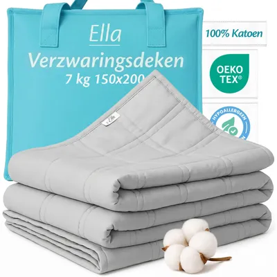 Obrázok produktu pre Závažná prikrývka, 7 kg, 150 x 200 cm, svetlosivá, určená na relaxáciu