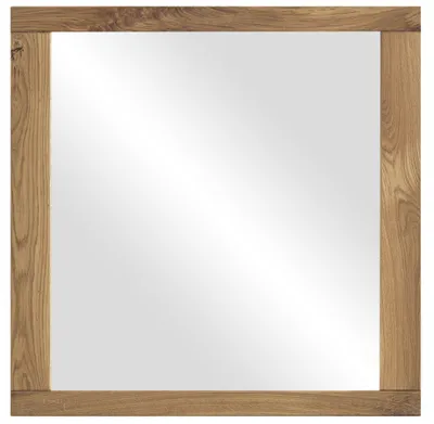 Produktbild von Geölter Eichenholz Spiegel Eiche natur LOLA 80x80 cm mit hochwertigem Spiegelglas