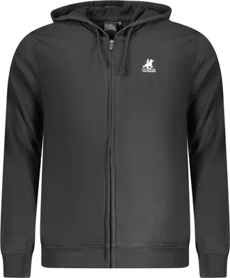 Produktbild von Herren Sweatshirt Schwarz - Langarm mit Kapuze, Reißverschluss & Logo