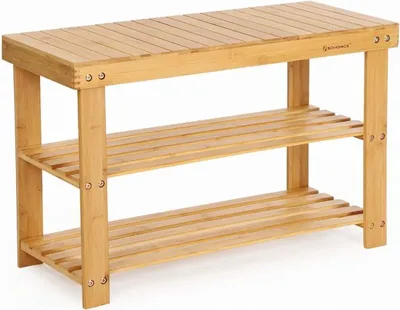 Immagine prodotto di Scarpiera Songmics in bambù 3 scomparti naturale 70 x 45 cm