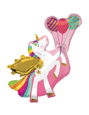 Produktbild von Einhorn Folienballon mit Ballons