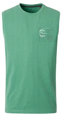 Produktbild von CasaModa Übergrößen Tanktop grün melange Brustprint