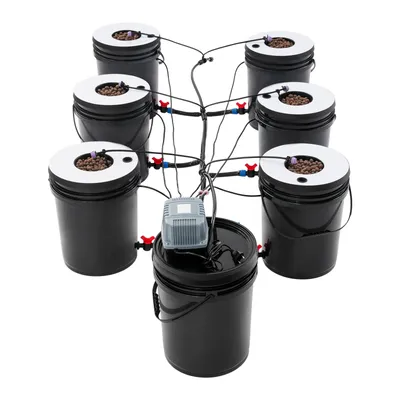 Produktbild von 5Gallon Hydrokultur Hydroponics Grow System Kit Anzucht Komplettsystem 7Bucket Pflanzbehälter Pflanzenkörbe