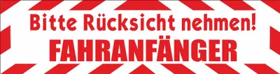 Produktbild von INDIGOS UG - Magnetschild "Fahranfänger für KFZ und Metalloberflächen" mit Rahmen 30 x 8 cm - Magnetfolie für Auto / LKW / Truck / Baustelle / Firma