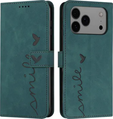 Produktbild von iPhone 17 Pro Max Hülle - Coverup Smile Klapphülle - Grün